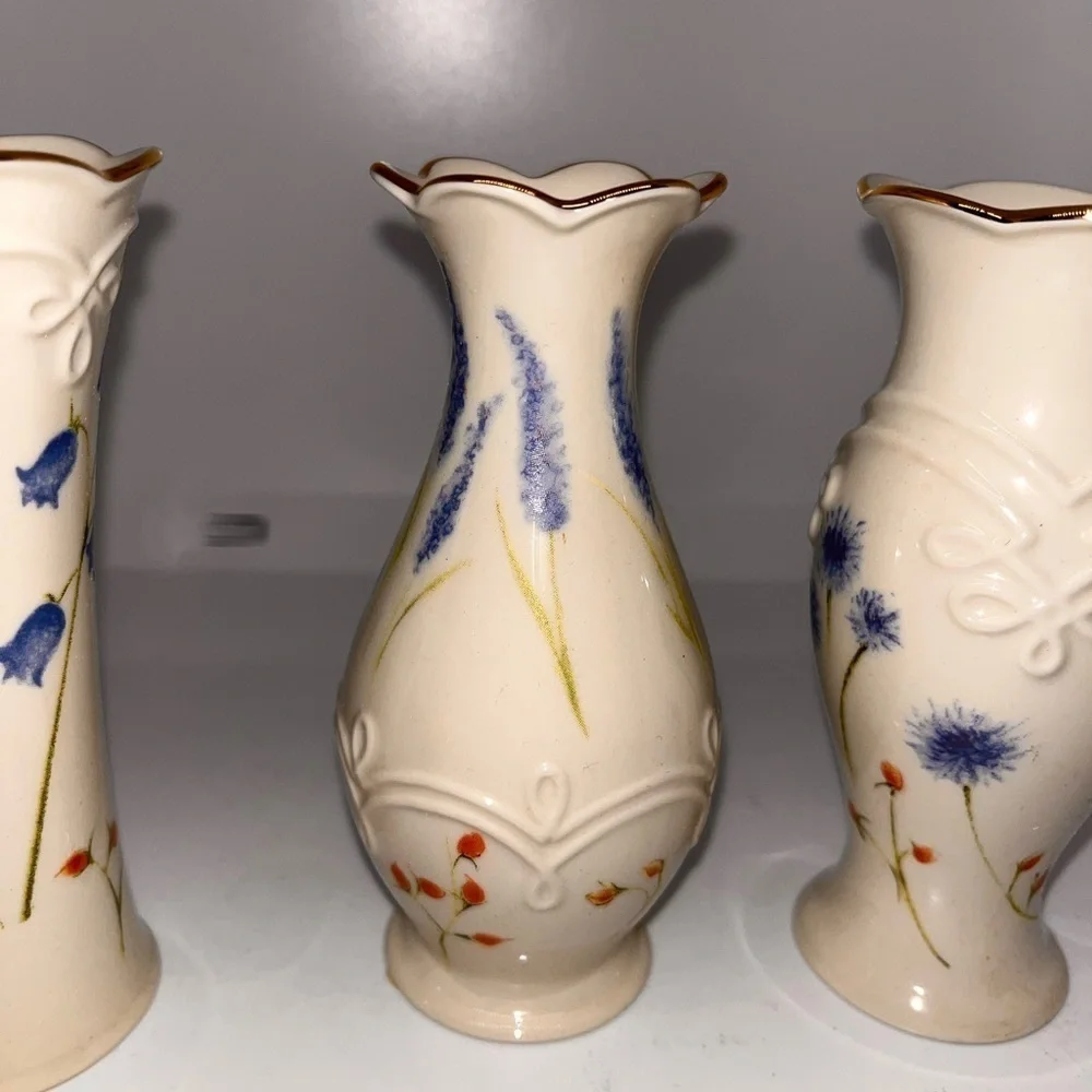 Three Lenox Bud Vases, Still New In Box, Set of Three Porcelain Bud Vases.